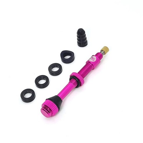 76프로젝트 자전거 튜블리스 튜브리스 밸브, size2(30-50mm), 분홍