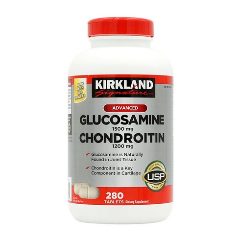 Kirkland Signature 글루코사민 1500 mg 콘드로이친 1200 mg 280 타블렛, 1개, 280개 kirkland글루코사민 Best Top5