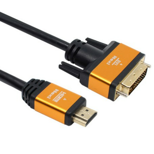 넥시 HDMI 2.0 to DVI 골드메탈 모니터 케이블 V2.0, 1개, 2m