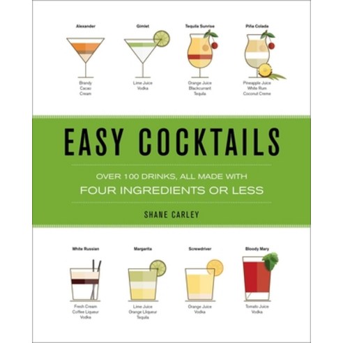 Easy Cocktails: Over 100 Drinks All Made with Four Ingredients or Less Hardcover, Cider Mill Press, English, 9781646431014