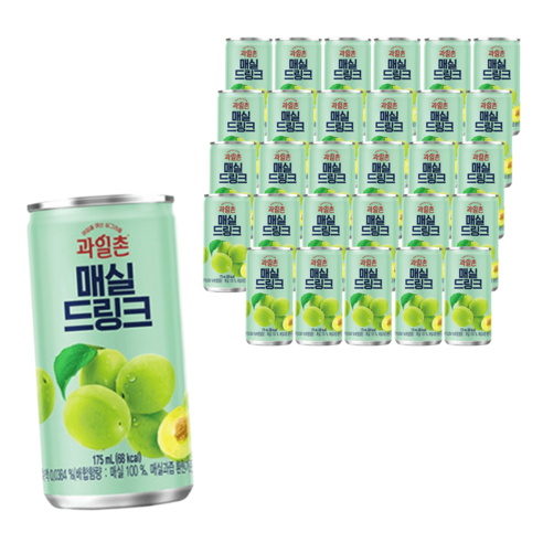 해태 과일촌 매실 드링크, 175ml, 30캔, 30개, 175ml 동원양반매실