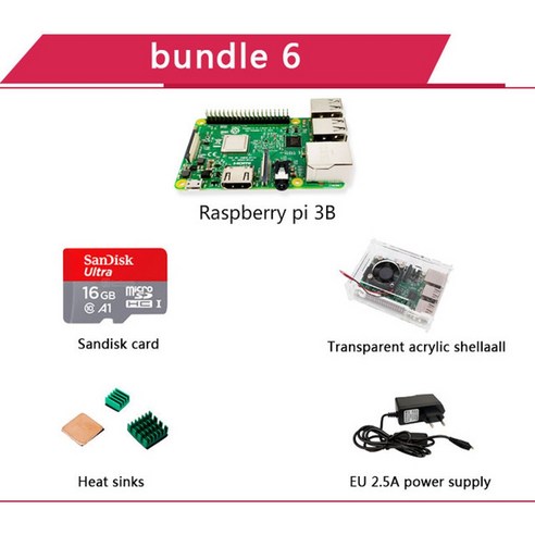 원래 element14 raspberry pi 3 모델 bb+ plus bcm2837 1.2g raspberry pi 3 및 2.4g amp 5g 와이파이 4.2 블루투스 및 포, 번들 6 Rpi 3B 키트