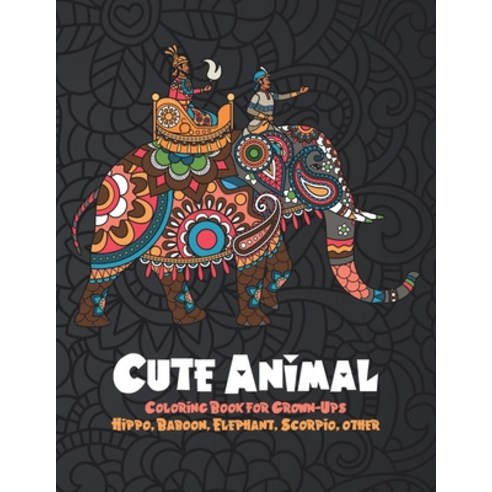 Hippie Animal - Coloring Book for adults - Bat, Quokka, Badger, Fox, other  (Paperback)