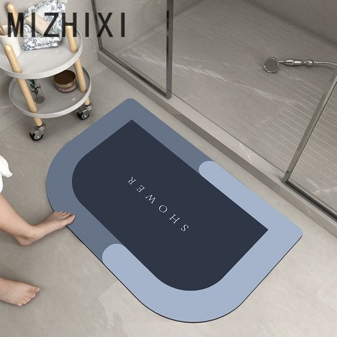 소프트 돌돌이 규조토 발매트 욕실 화장실 매트 욕실미끄럼방지매트, 50*80cm, 스타일 1