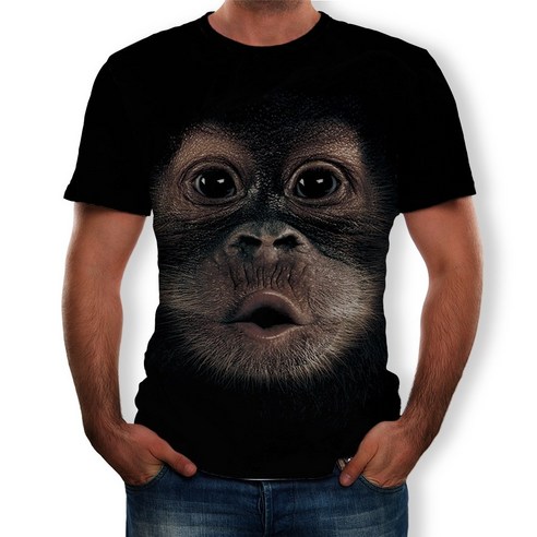 원숭이 오랑우탄 3D 입체프린팅 반팔티셔츠