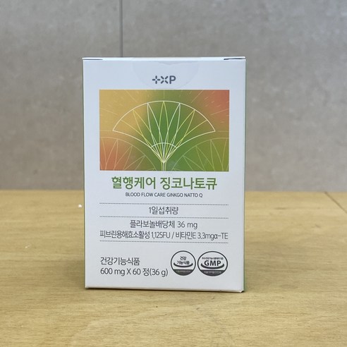 비타민하우스 혈행케어 징코나토큐 600mg x 60정 1개 1개월분, 6박스