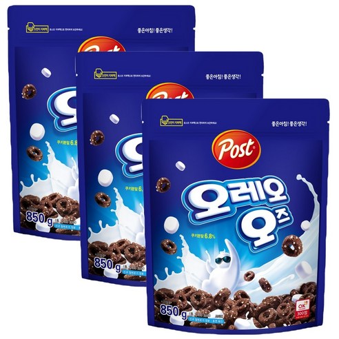 동서 포스트 오레오오즈 850gx3개, 850g, 3개