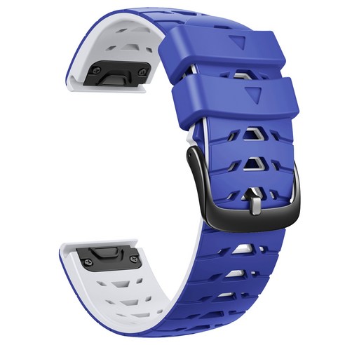 Garmin Epix MARQ 시계대 고품질 실리콘 2 색 손목 밴드 가민 Quick Fit 22mm 스트랩, #6