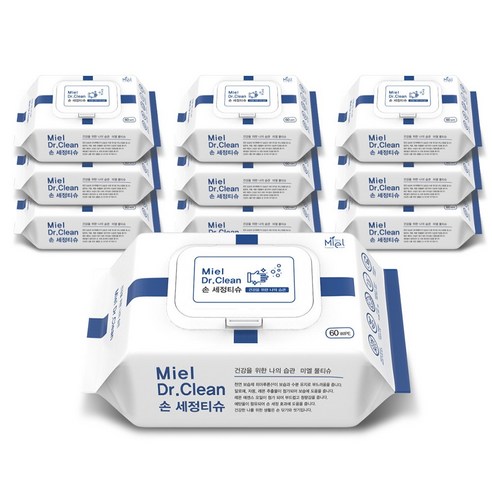 미엘 닥터클린 손 세정 티슈: 99.9% 항균력으로 지키는 건강한 손!