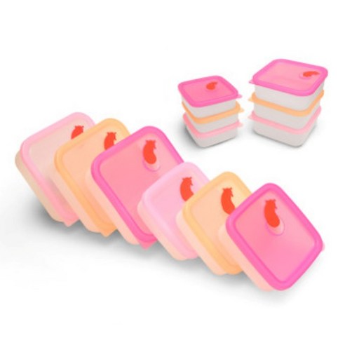 1인가구 다이어터 도시락용-국산 디자인 실리콘 밀폐용기 전자렌지 즉석밥 250ml, 07_실리콘 정사각 밥팩 400ml 레드, 1개