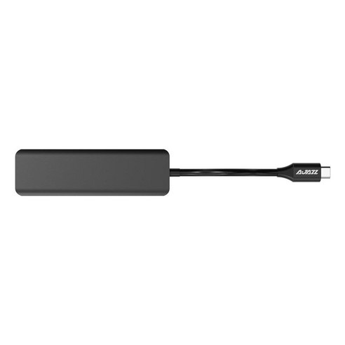 멀티 포트 usb 허브 어댑터 Usb 3.0 허브 usb 4 포트 usb3.0 스플리터 어댑터 5 in 1 usb-c 허브 usb 3.0 포트 100w pd 충전, 100x30x10.5mm, 알루미늄 합금, AT101HP 블랙