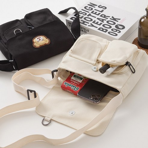 편안하고 세련된 엔도르시 여성용 곰돌이 미니 캐주얼 크로스백