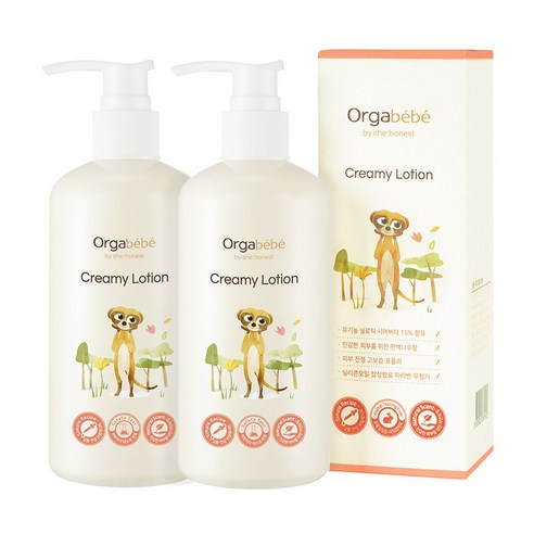 오가베베 아기 로션 크리미로션 베이비 초고보습 바디 얼굴 유아, 10개, 300ml