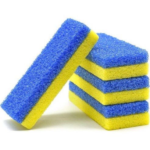 12pc Pumice Stone for Foot Calus Remover Pad Pedicure 도구 Bar 각질 제거 발 수세미 블루옐로우 12개 팩, 1 Count (Pack of 4)