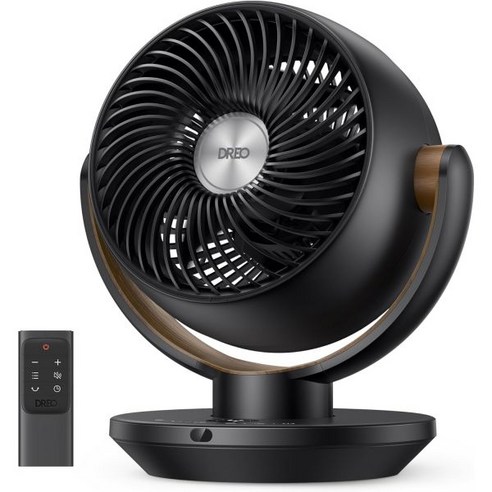 Dreo Fan for Bedroom Desk Air Circulator with Remote 11 Inch Table Fans Whole Room 60ft Powerful A, White