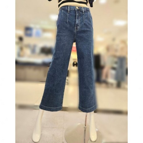 올리브데올리브 백밴딩 일자핏 데님팬츠 YJ4AL834 백화점 아울렛 (3953621) 올리브데올리브청바지