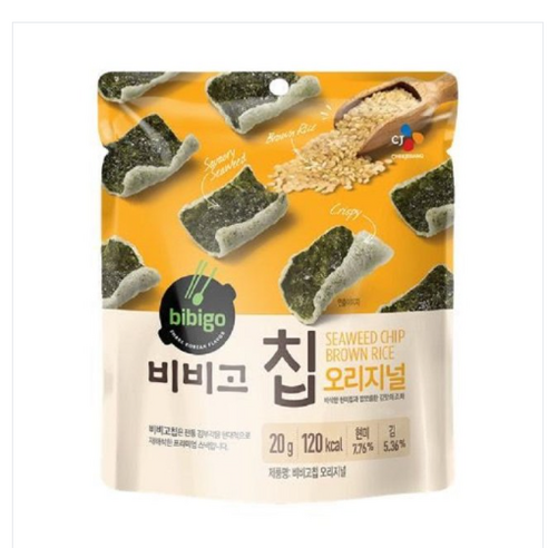 비비고 칩 오리지널 김스낵, 40g, 2개