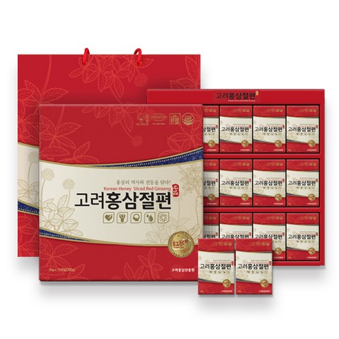 고려홍삼진흥원 홍삼절편 선물세트 15개입 + 쇼핑백, 300g, 6개