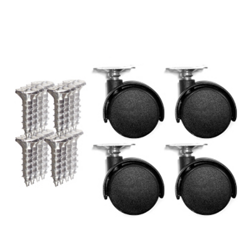하비 가구 이동 바퀴 평 캐스터 모음 4개입 스크류 포함, 4.40mm 일반 4개 세트(스크류포함)