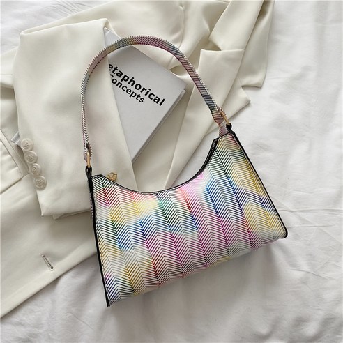 KORELAN 2022 패션 트렌드 겨드랑이 가방 여성 가방 일식 꽃무늬 숄더백 개성 있는 분위기 질감 핸드백 품질이 좋다.