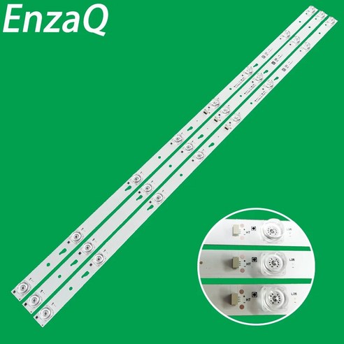 LED 스트립 43D1800 43HR332M08A2 V7 YHB-40-LB430T-YH2 43GM16F 43W550A 43L1600C 43L26CMC L43E9600 H-43EX4, [01] 1kit-3pcs, 1개