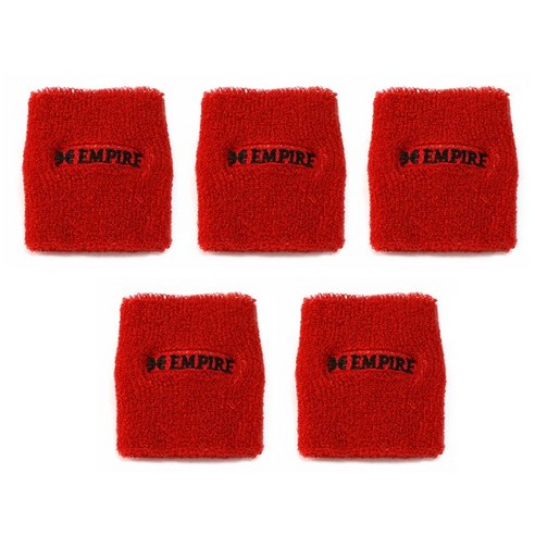 엠파이어 스포츠 손목아대 땀흘림 방지 손목보호 밴드 세트(5pcs), 빨강