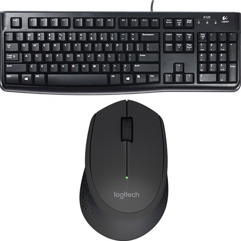 로지텍 무선마우스 M280, Black 마우스 1개 + K120 키보드 1개