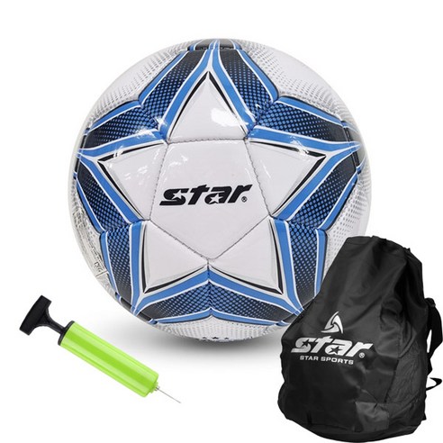 스타 라온축구공 5호 + 볼가방 + 볼펌프, SB8925R(5호)+XT101-47+투센 볼펌프