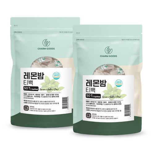 참굿즈 레몬밤차 티백 50개입 1팩, 50g, 1개 해나식품레몬밤