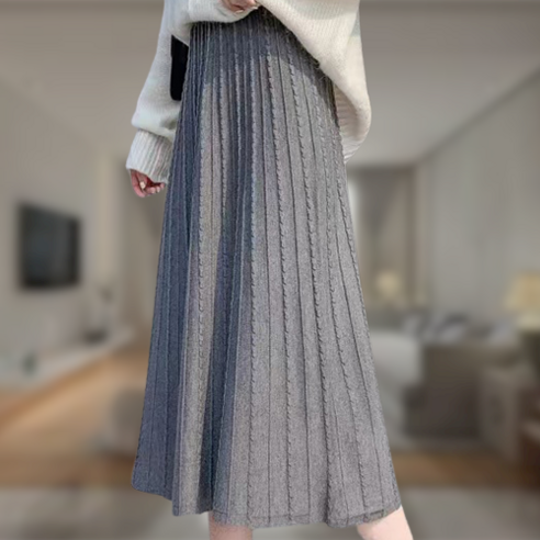 A라인 플리츠 롱스커트 CNEJ1265