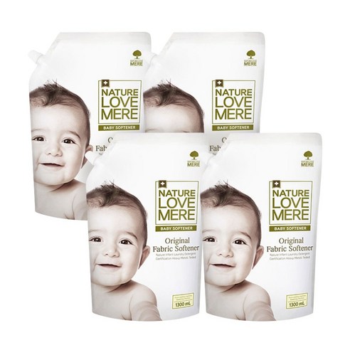 네이쳐러브메레 오리지널 유아 섬유유연제 허브가든향 리필, 4개, 1300ml