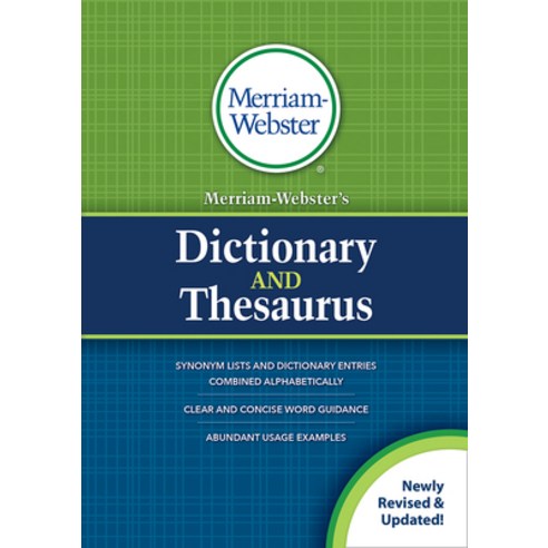 (영문도서) Merriam-Webster''s Dictionary and Thesaurus Paperback, Merriam-Webster, Inc