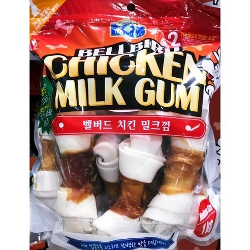 벨버드 치킨밀크껌 1kgx2 총2kg 13-14cm 중형견 코스트코, 2개