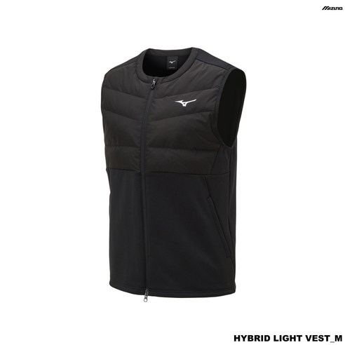 [국내배송] 미즈노 HYBRID LIGHT VEST (남) 블랙 경량성 내구성 남성용 조끼