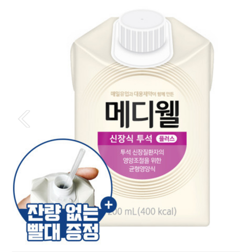 메디웰 신장식 투석 플러스 200ml 30팩, 150개