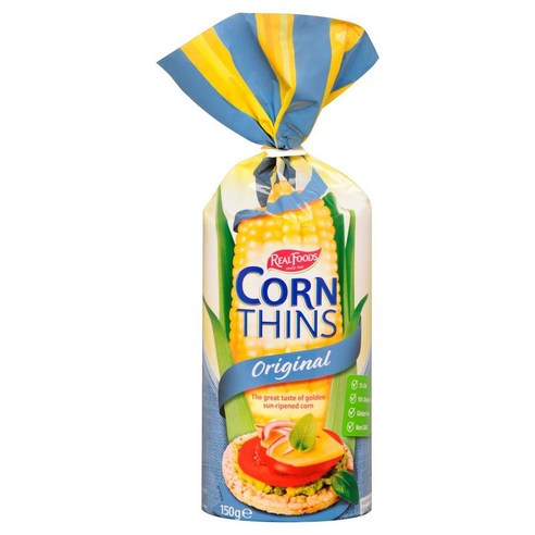 리얼푸즈 콘 띤즈 영국 Real Foods Corn Thins, 1개, 1개