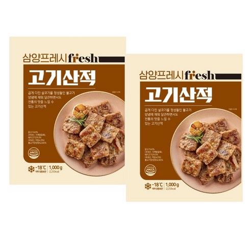 삼양 고기산적 1kg+1kg + 케찹2개증정, 1kg, 2개