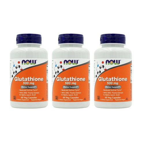 Now Foods 나우푸드 글루타치온 500mg, 60정, 3개