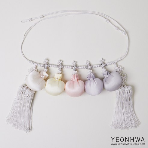 연화한복 시유 오복 매듭 돌띠