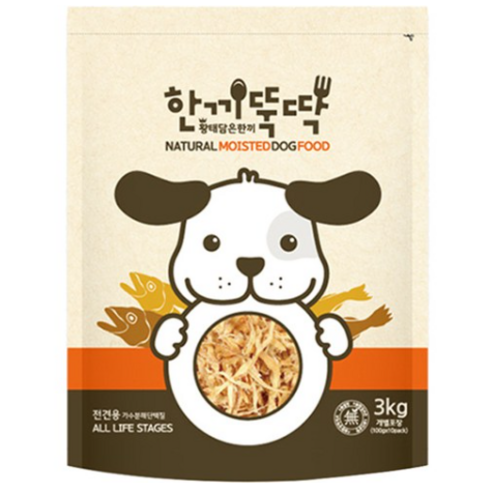 한끼뚝딱 전연령용 황태담은 한끼 소프트 사료, 닭, 1kg, 1개