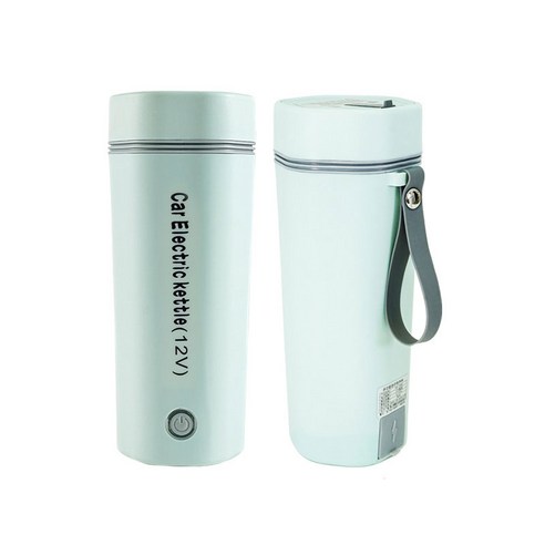 MountainWter 차량용 커피포트 12V/24V 350ML 차량용 전기포트, 녹색