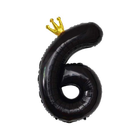 연지마켓 숫자 은박 풍선 대형, 블랙 6