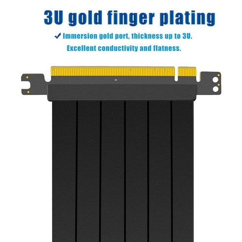 Retemporel 1X15cm PCIE 3.0 16X 그래픽 카드 확장 케이블 어댑터 90도 전속력 차폐 안정성, 1