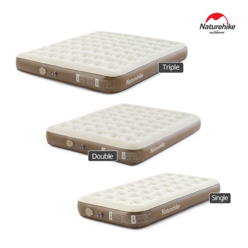 NH 에어매트(펌프내장) 25CM 1인용 2인용 3인용 자충매트 휴대용, 베이지