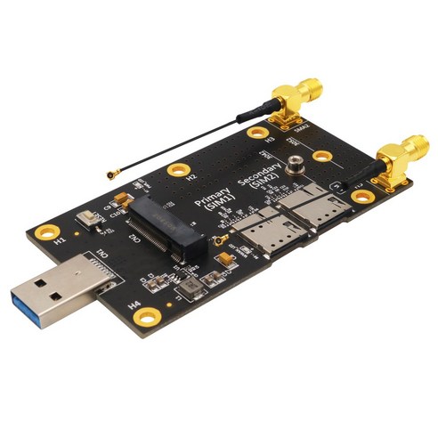 노 브랜드 NGFF(M.2)-3G/4G/5G 모듈용 듀얼 나노 SIM 카드 슬롯이 있는 USB 3.0 어댑터는 3042/3052 유형 M.2 키 B 카드를 지원합니다., 어댑터 카드