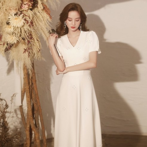 송혜교웨딩드레스 스타일 새틴 셀프웨딩 2부 브라이덜샤워 돌잔치 돌맘드레스