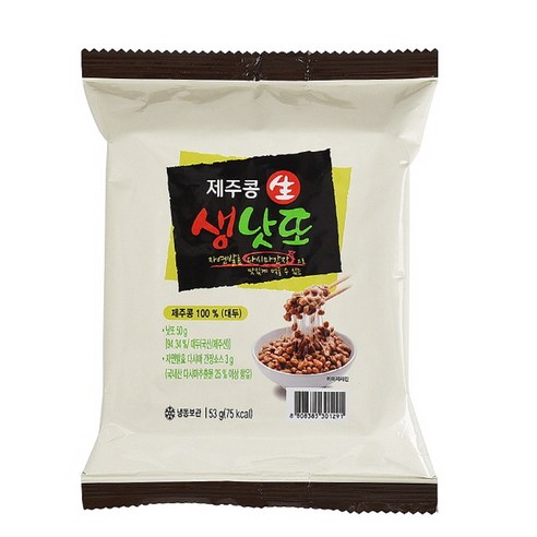 특허기술로 만든 국산콩 나또 / 제주콩생낫또 종합구성 / 생산자 직접판매, 53g, 60개