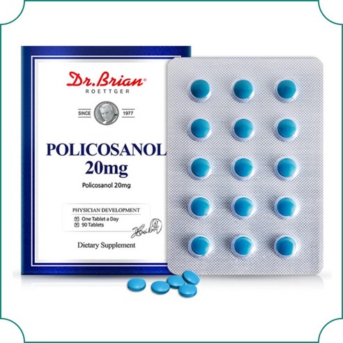 닥터브라이언 폴리코사놀 20mg 비건 90정, 90개, 1개