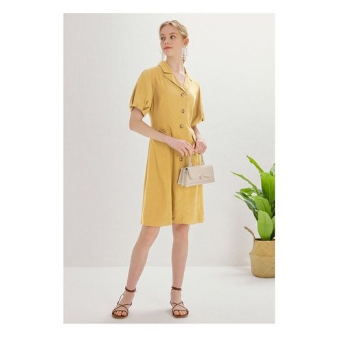 [백화점매장 정품출고] JJ지고트 턱 슬리브 린넨 셔츠 원피스 (GL7P0OP74)