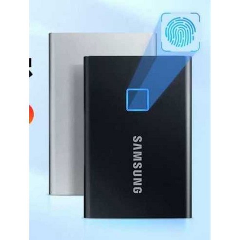 Samsung T7 Touch 모바일 외장 하드디스크 고속 SSD 드라이브 1TB, 상세 페이지 참고, T71T레드+각인커스터마이징